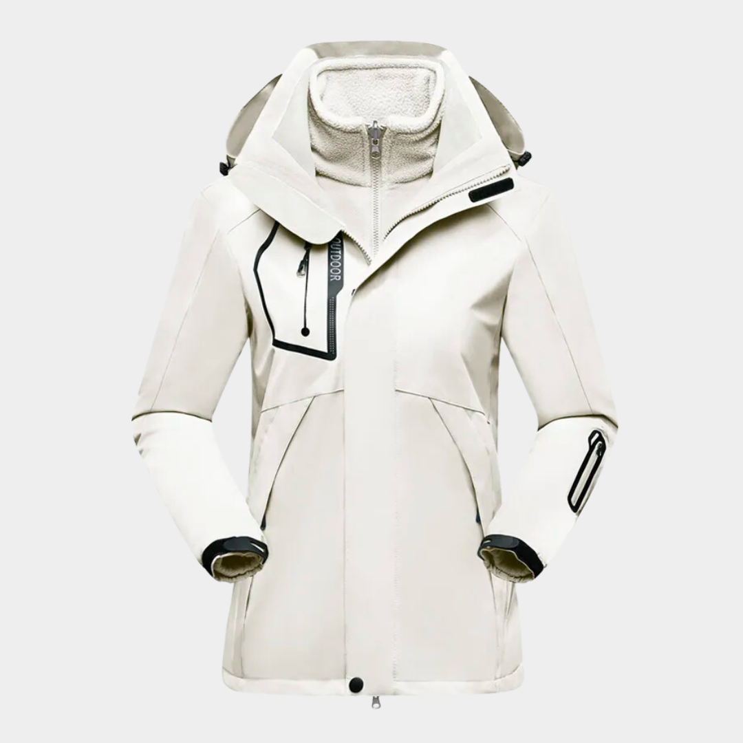 Levoire | Long Jacket FR Women Water Repellent Blanc