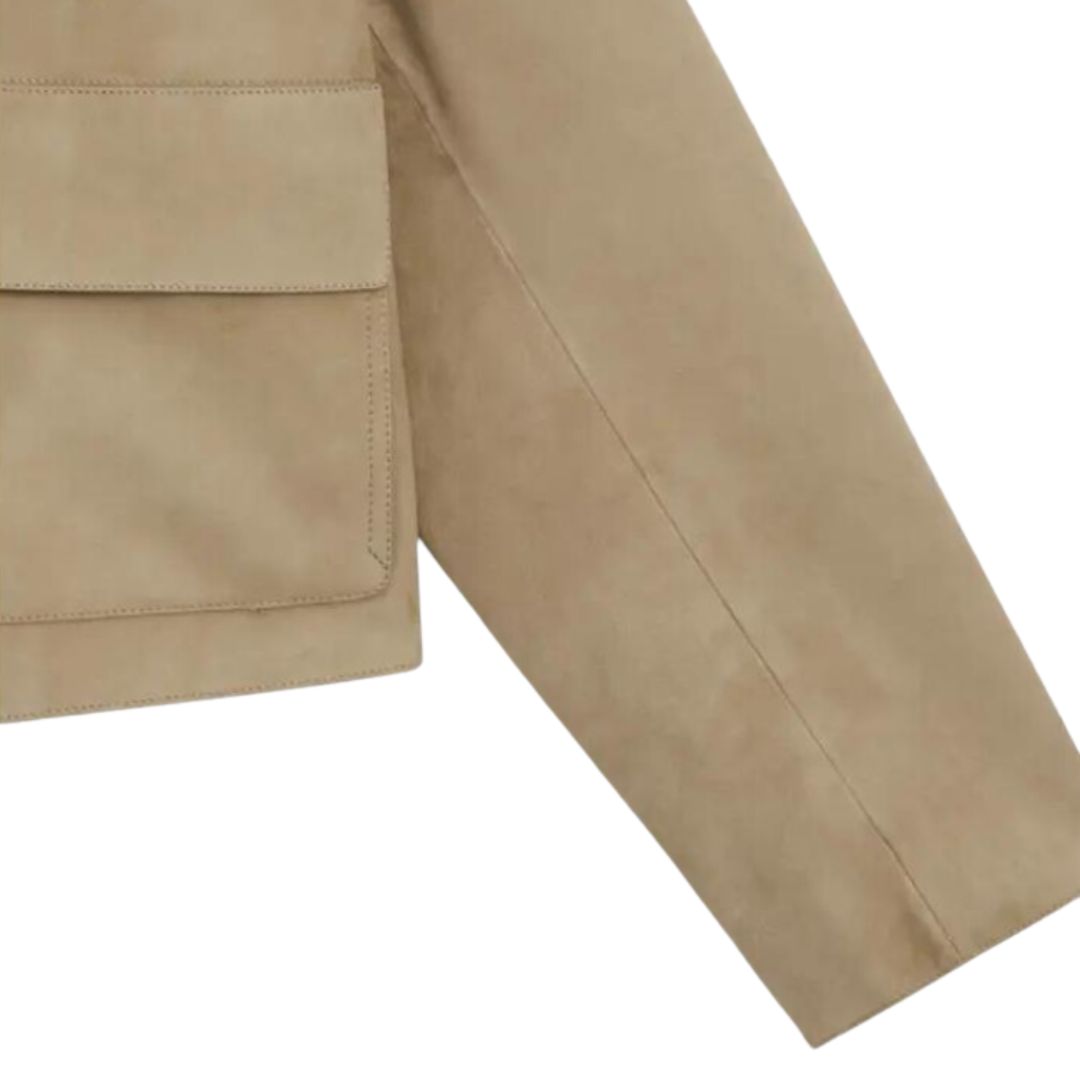Levoire | Beige Blouson En Cuir