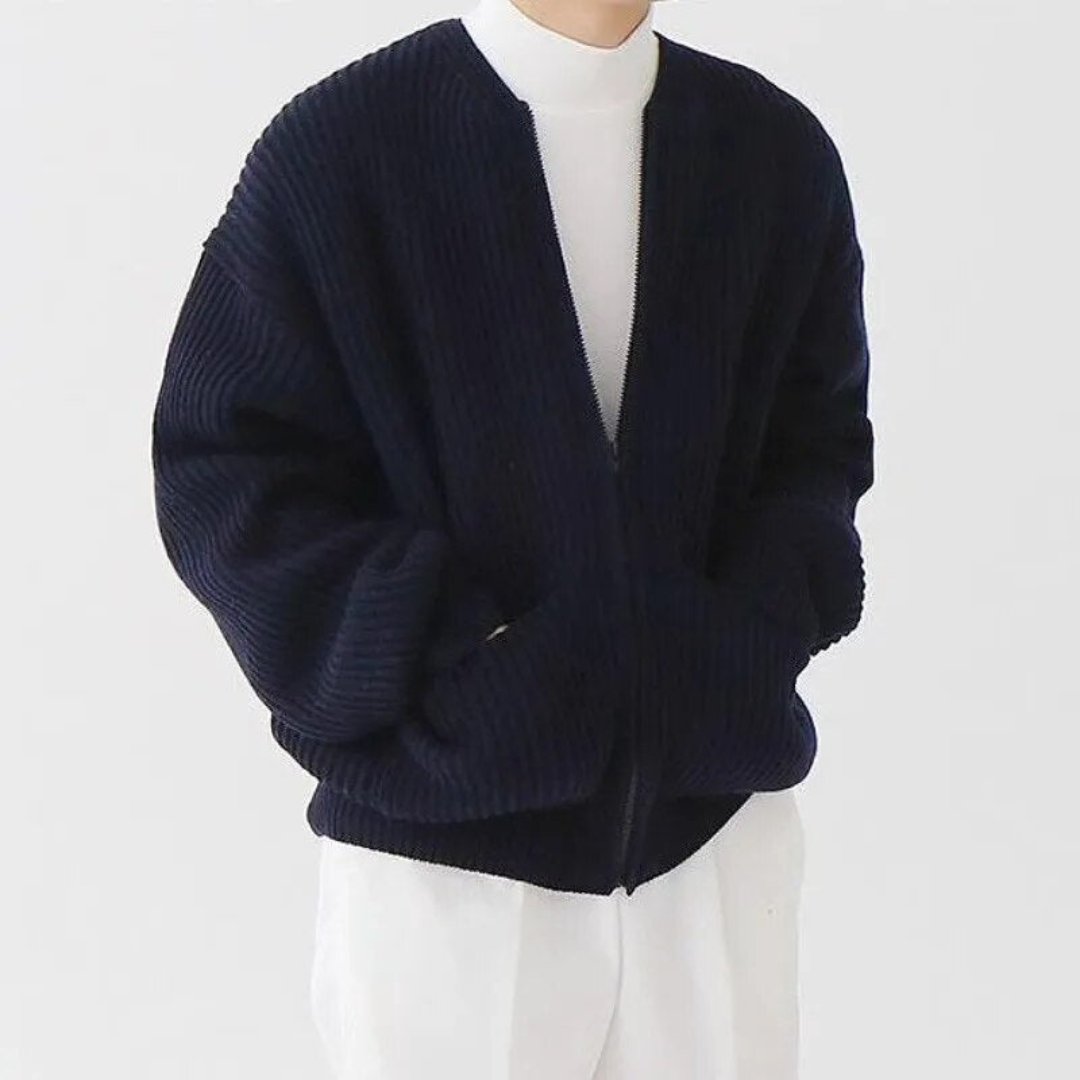 Levoire | Veste en tricot pour hommes avec fermeture éclair