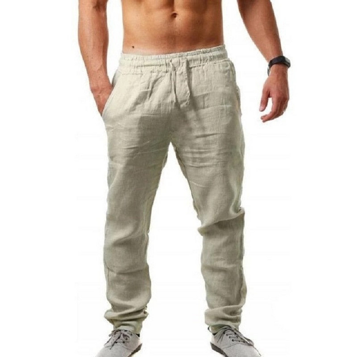 Levoire | Pantalon en Lin pour Hommes Un Pantalon D'Été Élégant & Aéré Pour Hommes Khaki