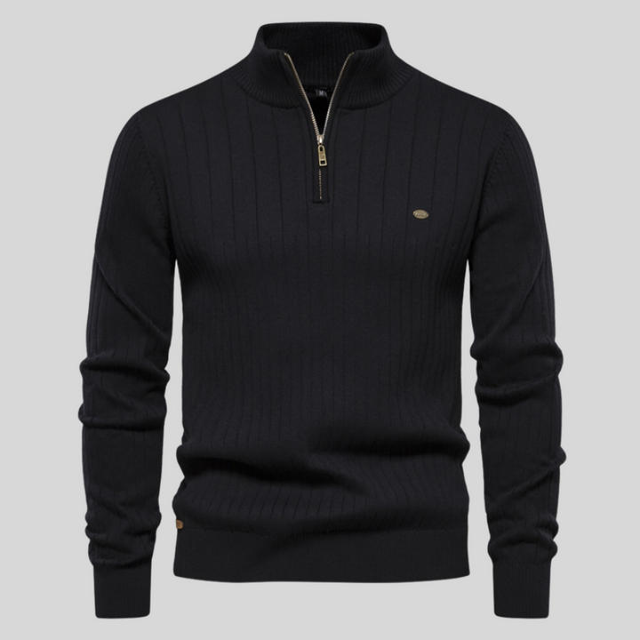 Levoire | Pull à fermeture éclair thermique pour hommes Noir