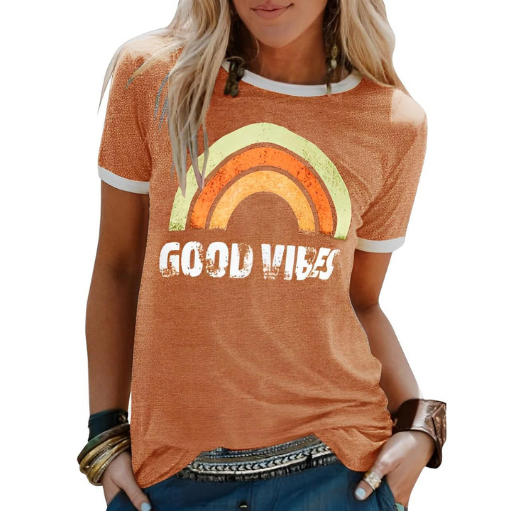 Levoire | Chemise Avec De Bonnes Vibrations Orange