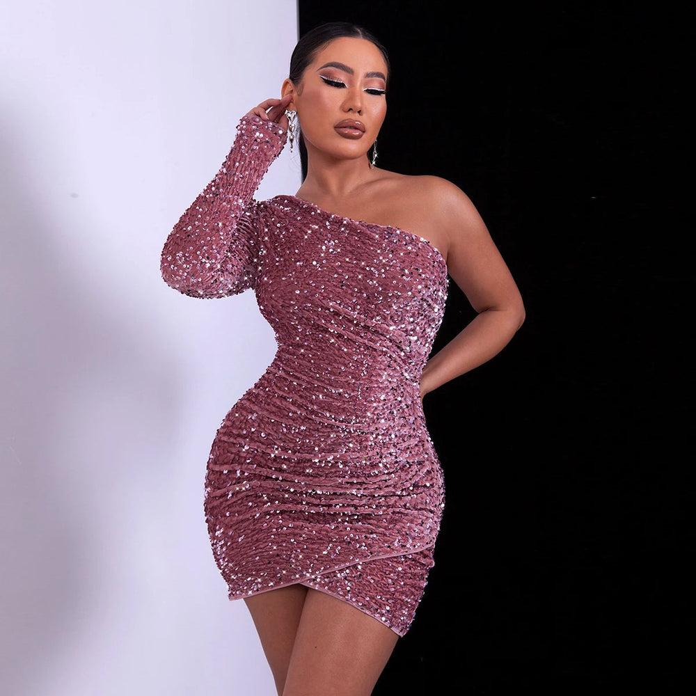 Levoire | Robe De Fête Élégante À Manches Dénudées Pour Femmes Rosa