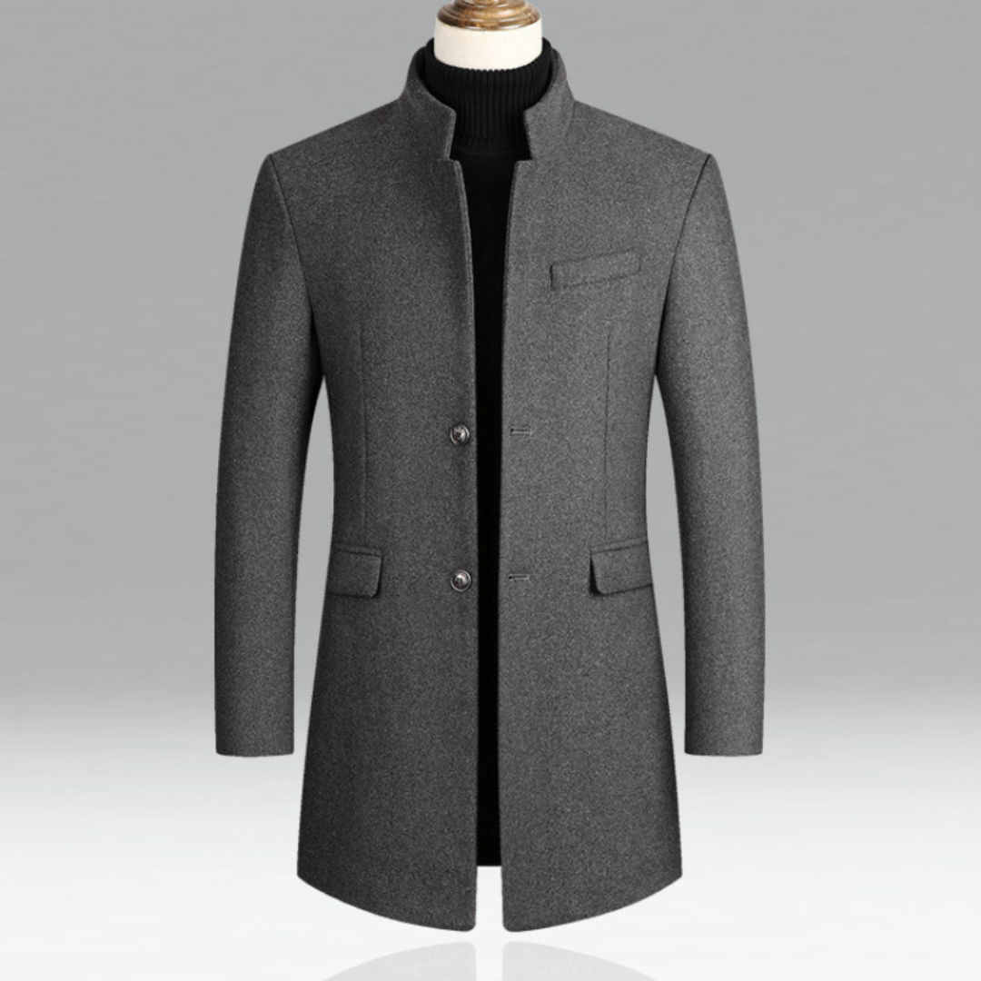 Levoire | Manteau Trench À Boutons Pour Hommes Gris