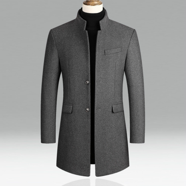 Levoire | Manteau Trench À Boutons Pour Hommes Gris