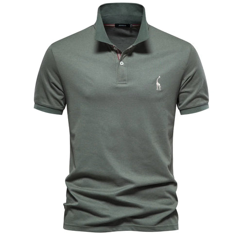 Levoire | Polo en coton luxueux avec logos de cerf