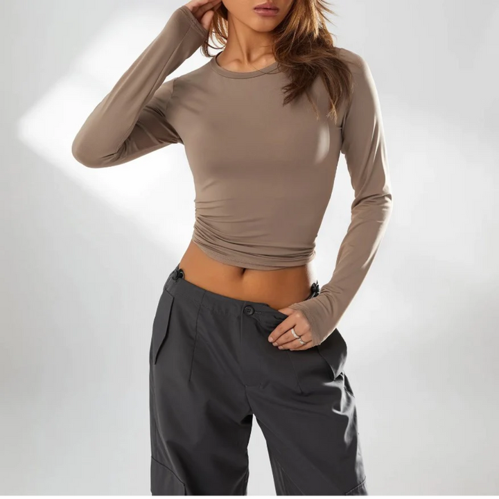 Levoire | Top Long Sleeve FR Women FR The Cool Summer Evening Braun
