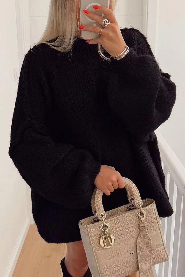 Levoire | Pull Uni Avec Col Rond Pour Un Usage Quotidien Idéal Pour Toutes Les Occasions Noir