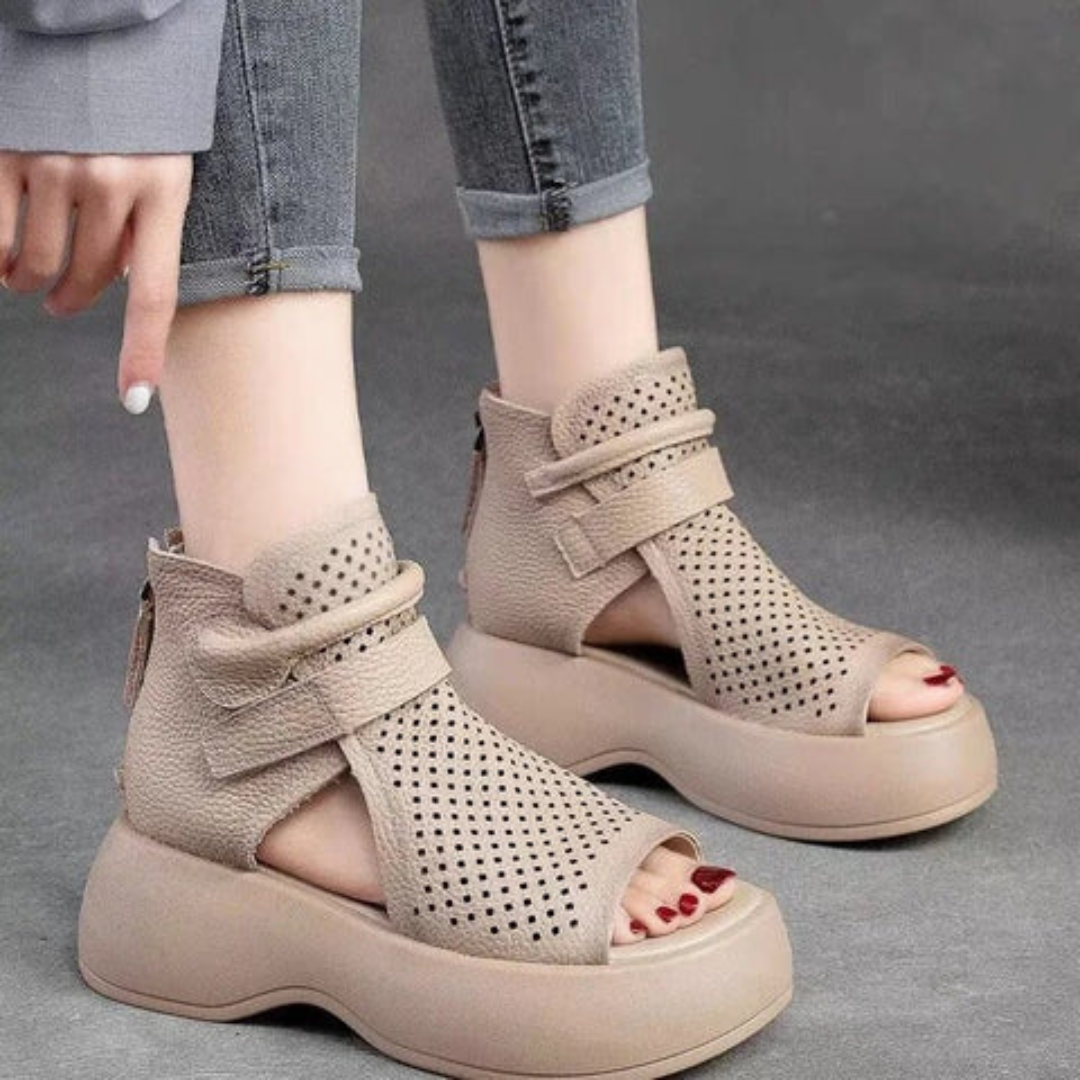 Levoire | Sandales En Cuir Orthopédiques Beige