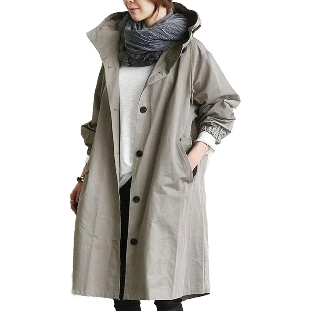 Levoire | Manteau Impermable FR Femmes Long Gris
