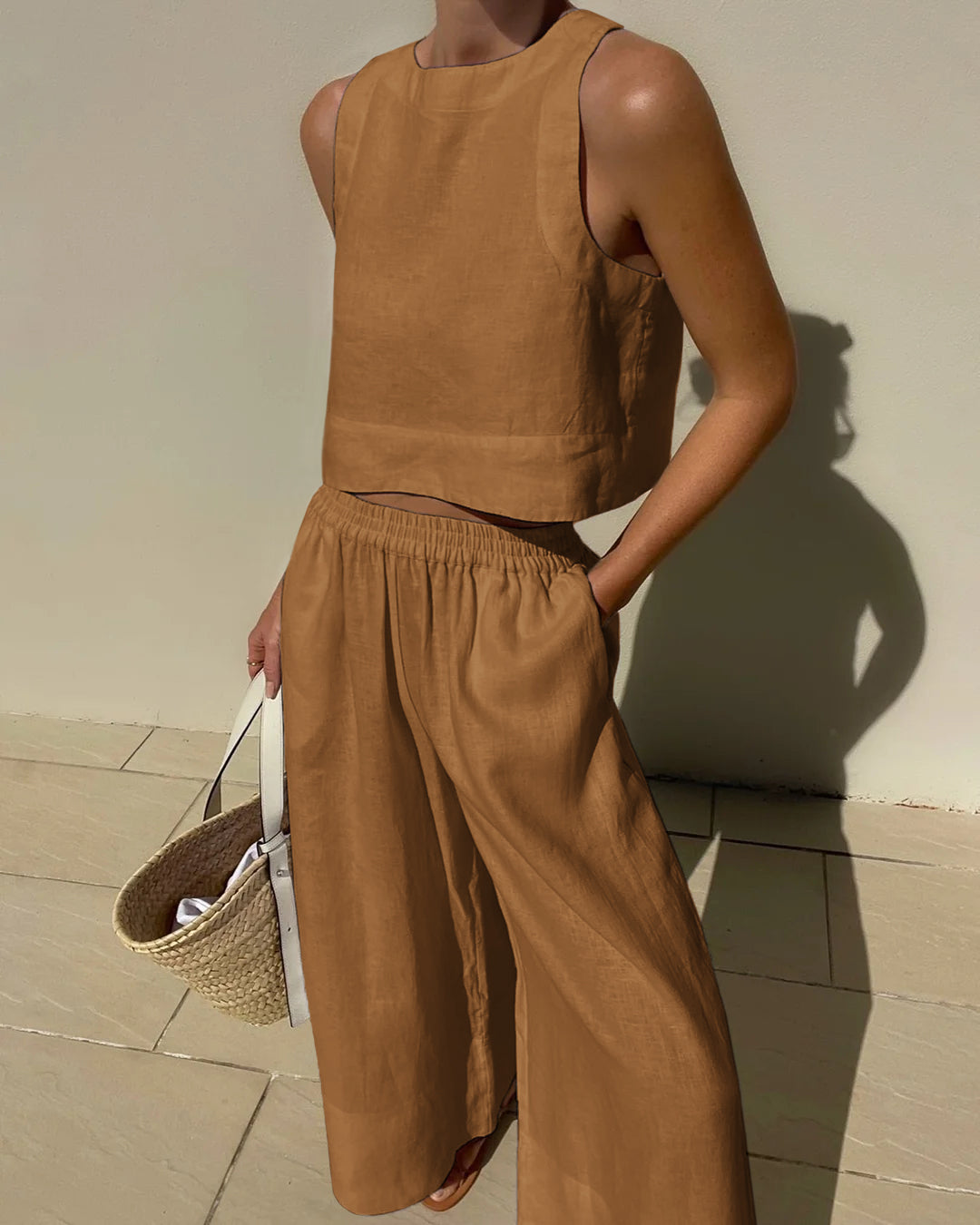 Levoire | Ensemble Élégant À Deux Pièces Contemporain Khaki
