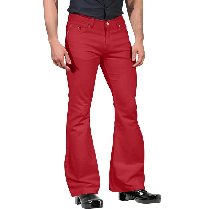 Levoire | Pantalons Évasés Rétro pour Hommes Rot