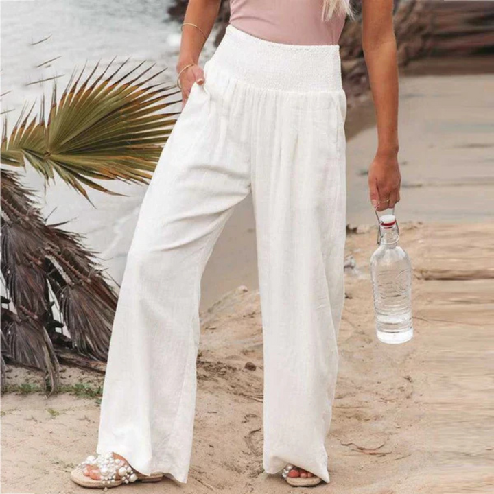 Levoire | Pantalon Ample Pour Femmes Dans Une Coupe Décontractée Blanc