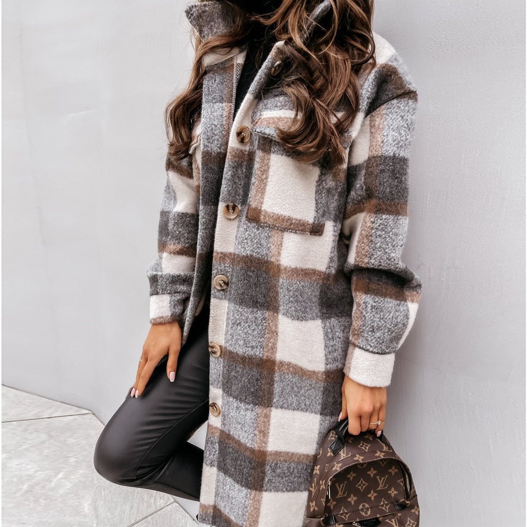 Levoire | Veste En Laine Longue Confortable Pour Femmes Gris