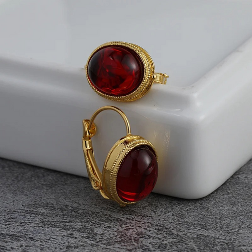 Levoire | Boucles D'Oreilles À Clips En Or Avec Pierre Pour La Collecte De Vin