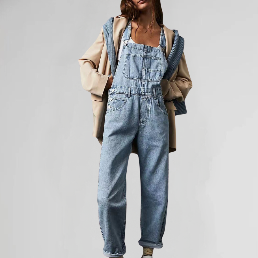 Levoire | Femmes Combinaison en denim élégante Coupe confortable pour femmes Bleu clair