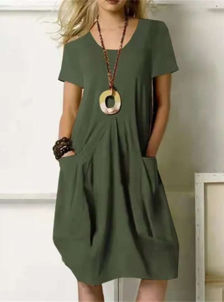 Levoire | Robe Mi-Longue Avec Encolure Ronde Vert