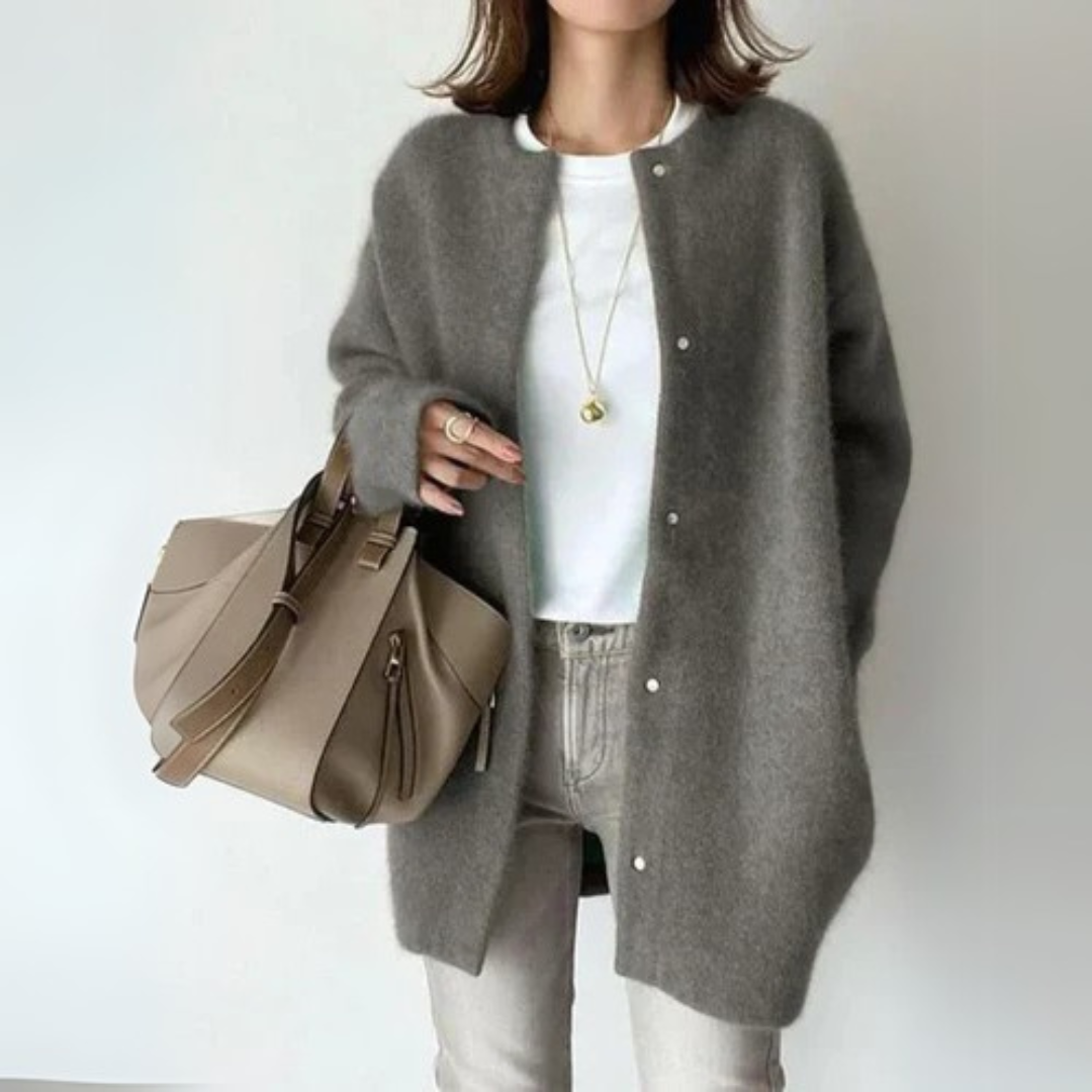 Levoire | Élégant Gilet Tricoté Pour Femmes Harmaa