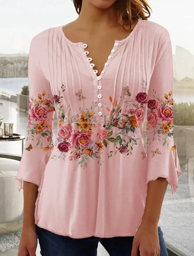 Levoire | Blouse À Motif Floral Pour Femmes Rosa