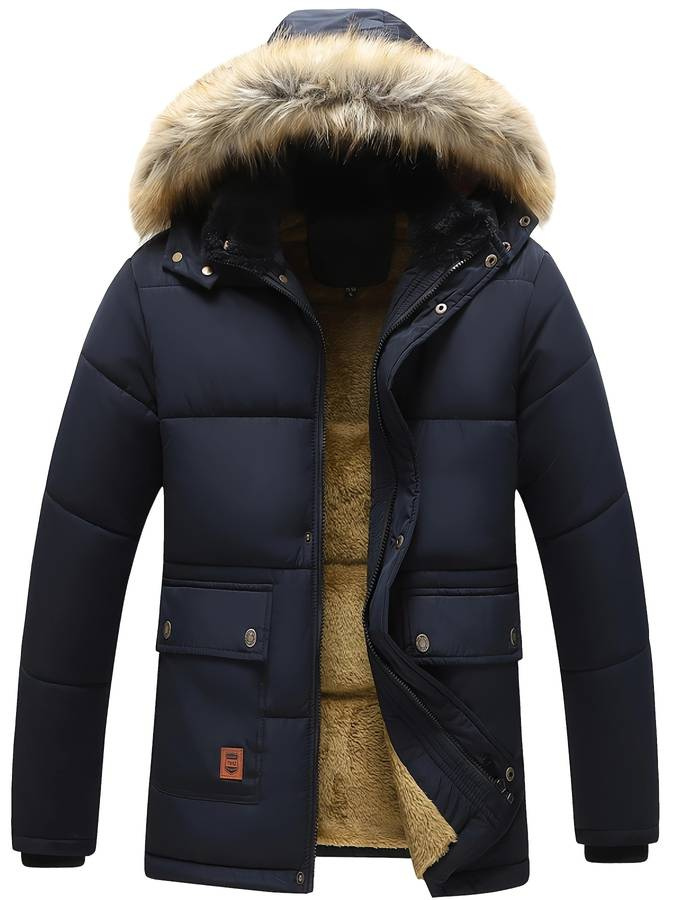 Levoire | Manteau Hommes Capuche Bleu