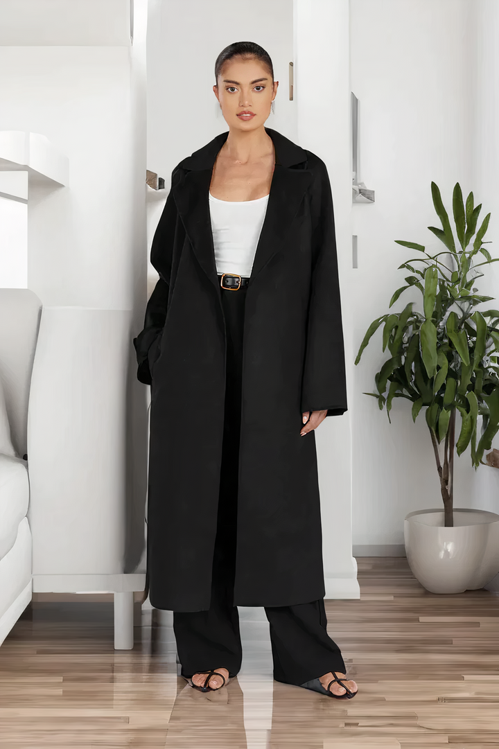 Levoire | Manteau Long FR Femmes Chic FR L'Hiver Noir