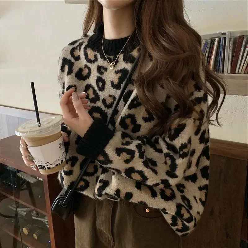 Levoire | Pull Confortable Avec Motif Léopard Couleur léopard couleur camélien