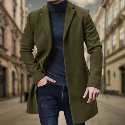 Levoire | Manteau classique d'automne Vert Militaire