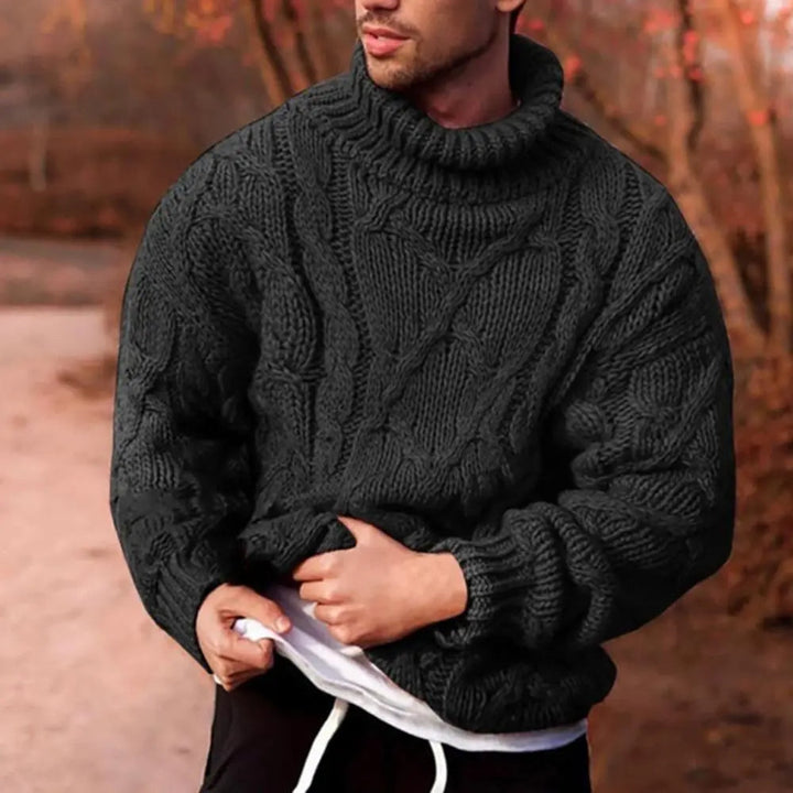 Levoire | Pulls Chauds Ajustés Pour Hommes Noir