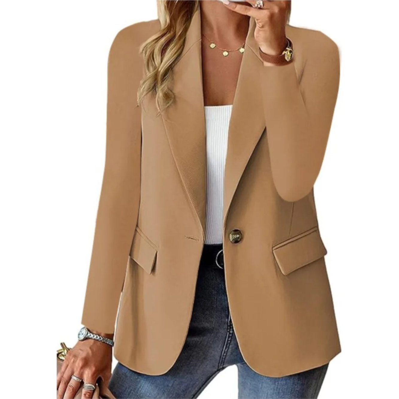 Levoire | Blazer Long FR Femmes Chic Et Légant Braun