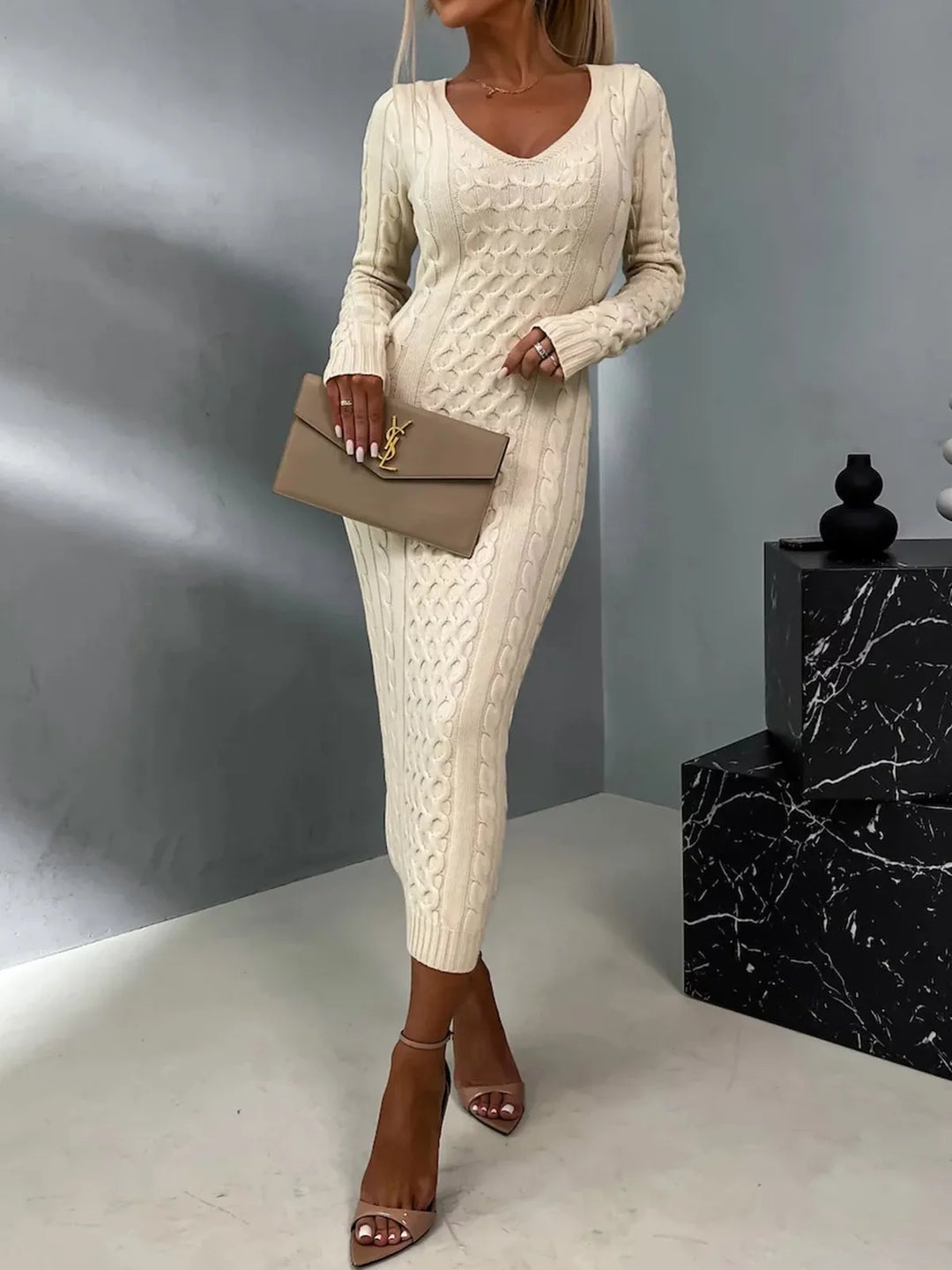 Levoire | Robe Sweat Élégante Avec Dentelle