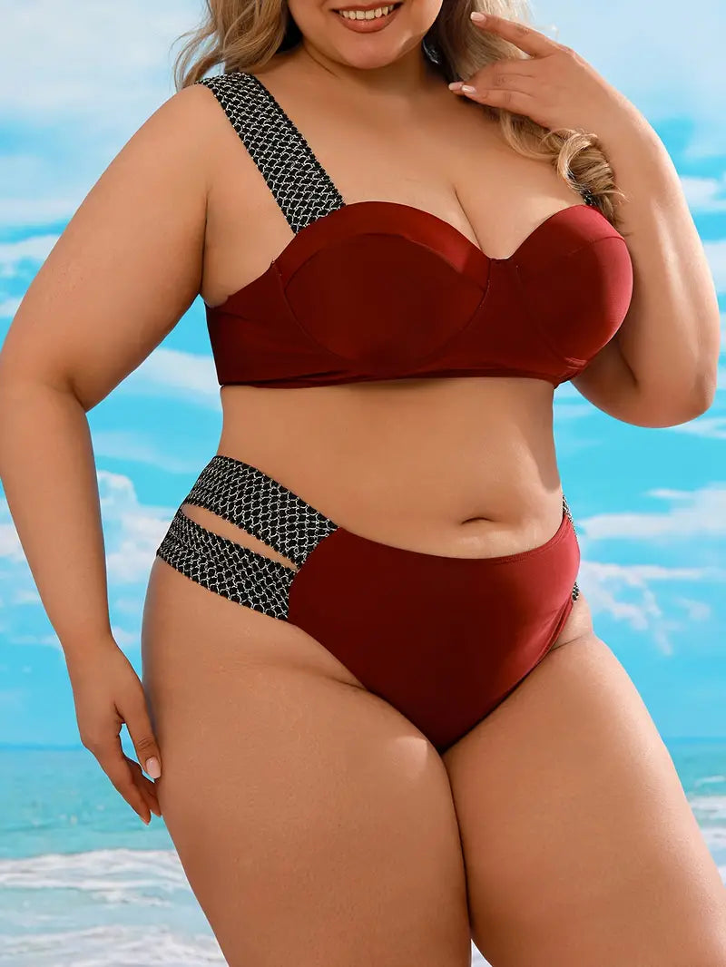 Levoire | Maillot De Bain Sexy En Grandes Tailles Bourgogne