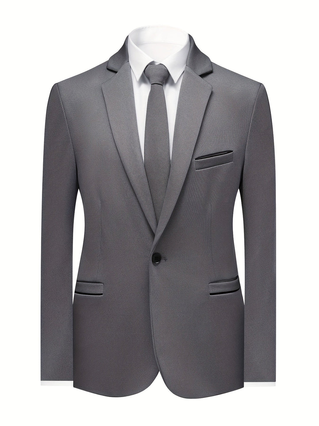Levoire | Veste De Costume Pour Homme Unie & Cravate gris