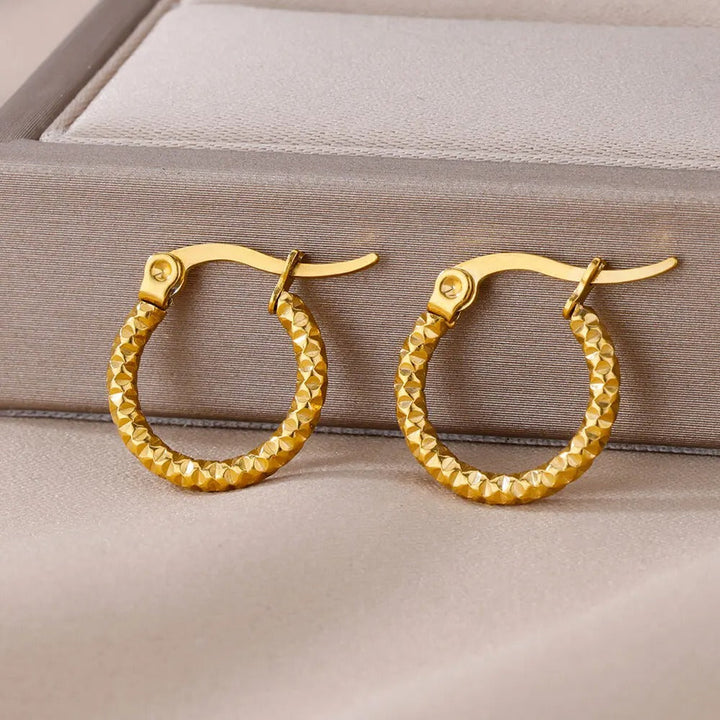 Levoire | Boucles D'Oreilles Créoles Dorées