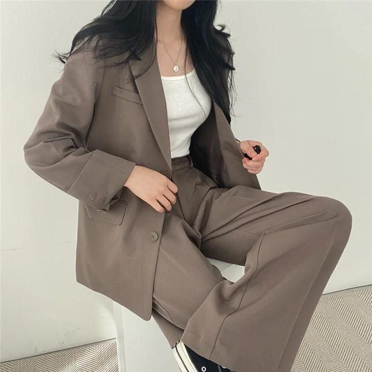 Levoire | Sur Mesure Blazer Et Pantalons Droits Set Pour Femmes