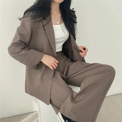 Levoire | Sur Mesure Blazer Et Pantalons Droits Set Pour Femmes