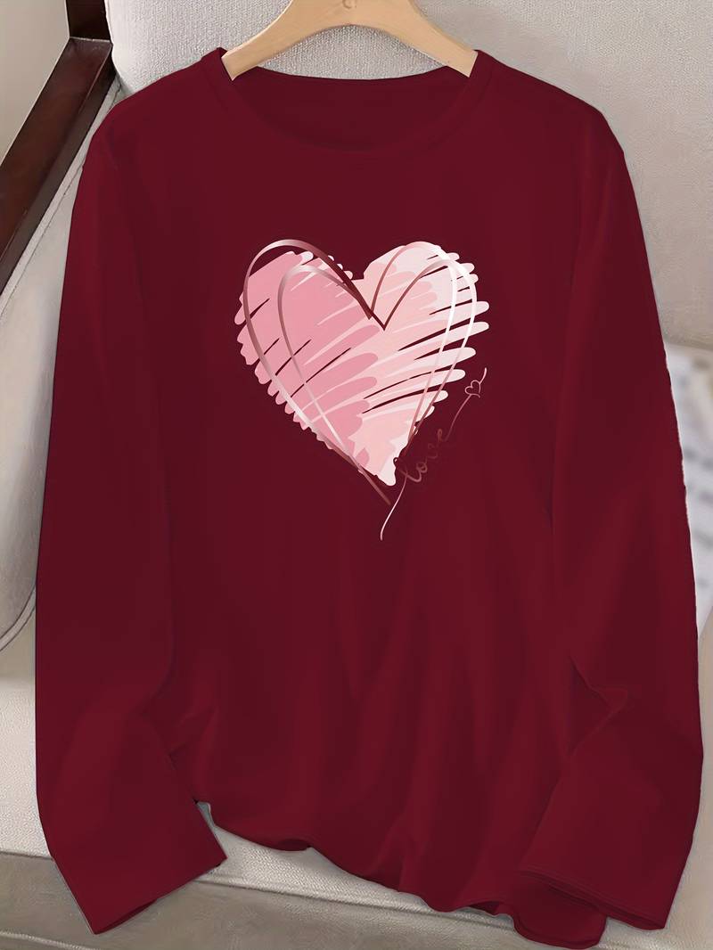 Levoire | T-shirt Manches Longues Imprimé Cœur et Amour
