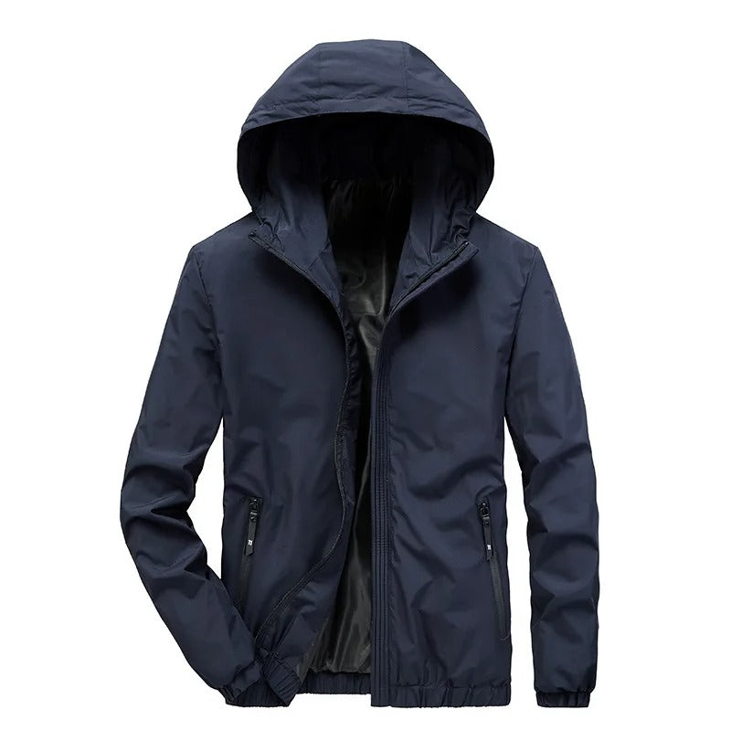 Levoire | Veste D'Automne Avec Capuche Bleu