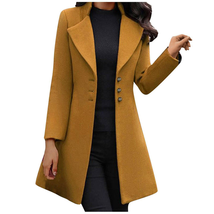 Levoire | Blazer Élégant Avec Manteau En Laine Moutarde