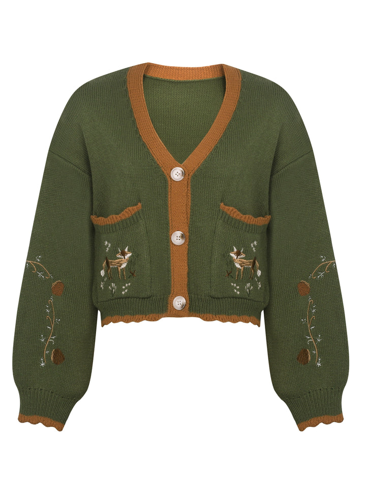 Levoire | Cardigan À Carreaux Femme Renton Vert