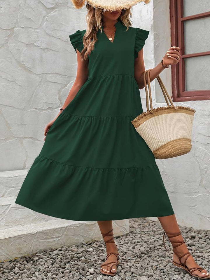 Levoire | Robe Élégante À Manches Volantées Pour Le Printemps Et L'Été
