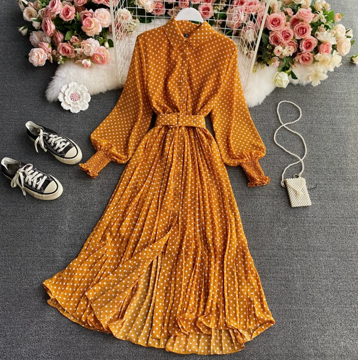 Levoire | Robe en chiffon Jaune