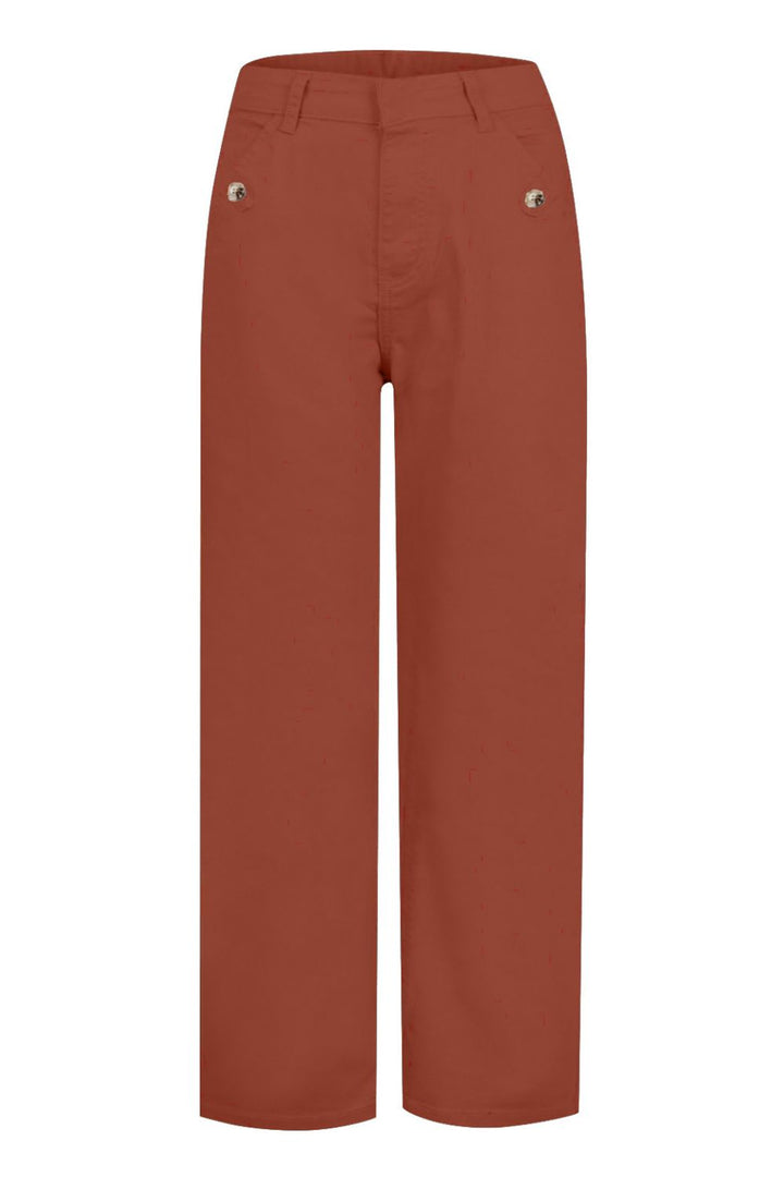 Levoire | Jean Taille Haute Avec Poches Classiques, Élégant Et Polyvalent Caramel