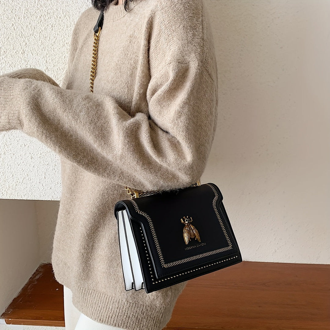 Levoire | Sac À Main Élégant En Cuir Vegan Avec Pendentif Abeille