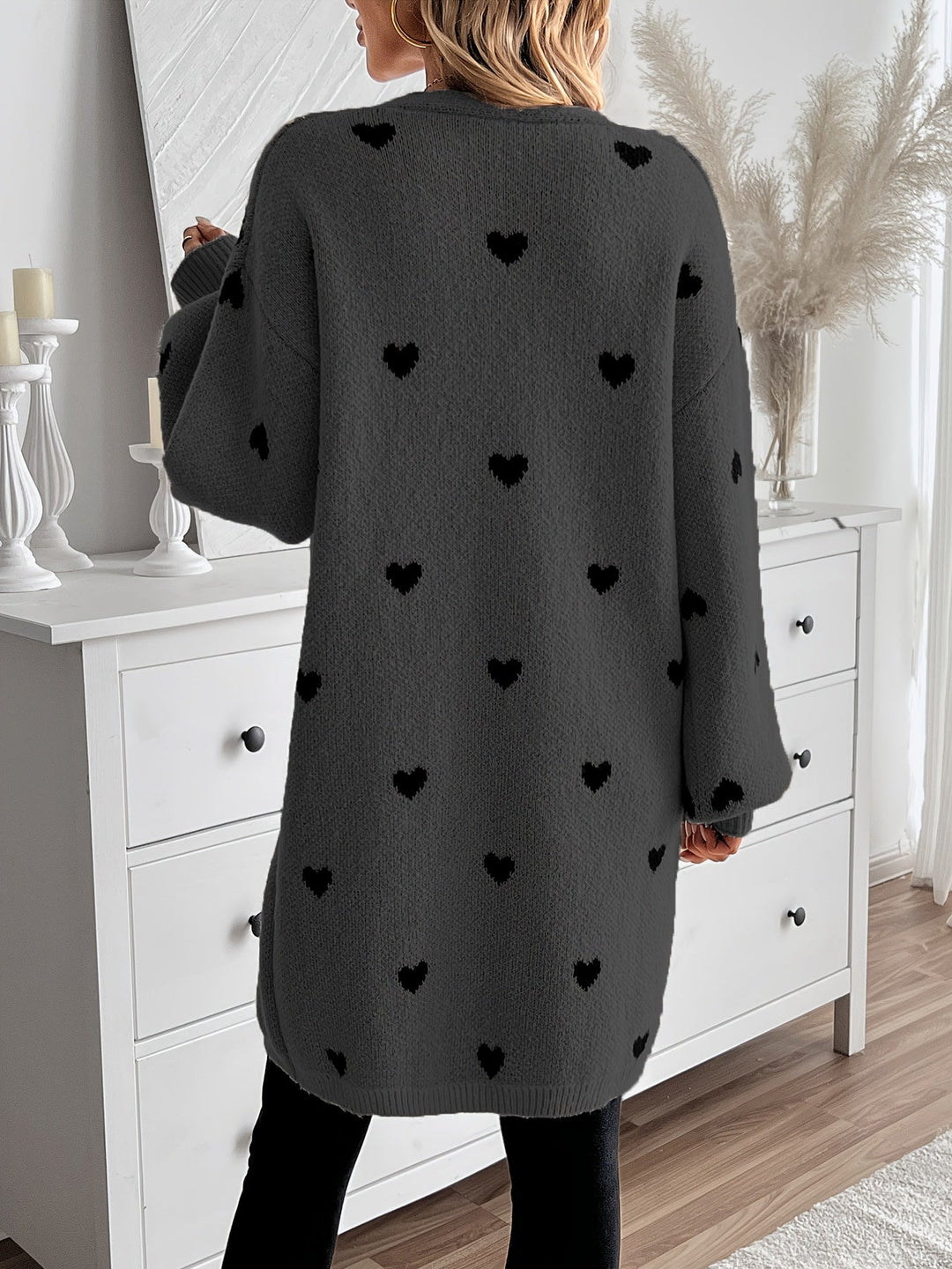 Levoire | Rennot Prestige Shirt Heart Pattern Long Cardigan