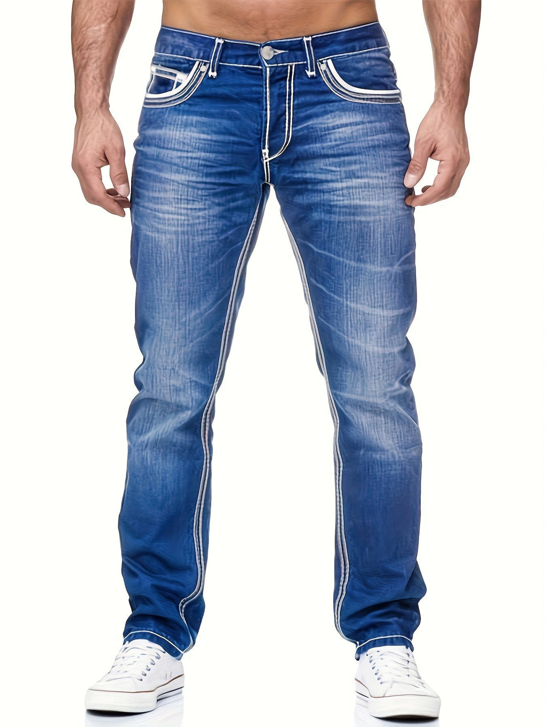 Levoire | Jeans Serrés Taille Moyenne Extensibles Roi bleu