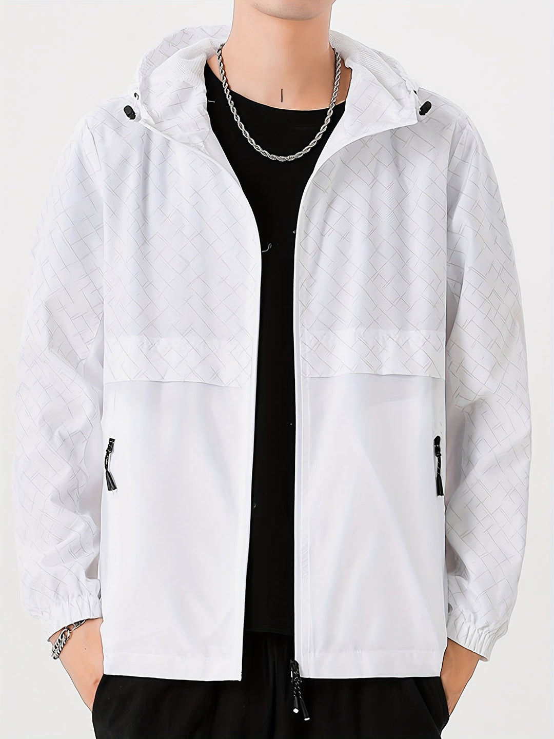 Levoire | Veste De Pluie Pour Hommes À Motif Écossais