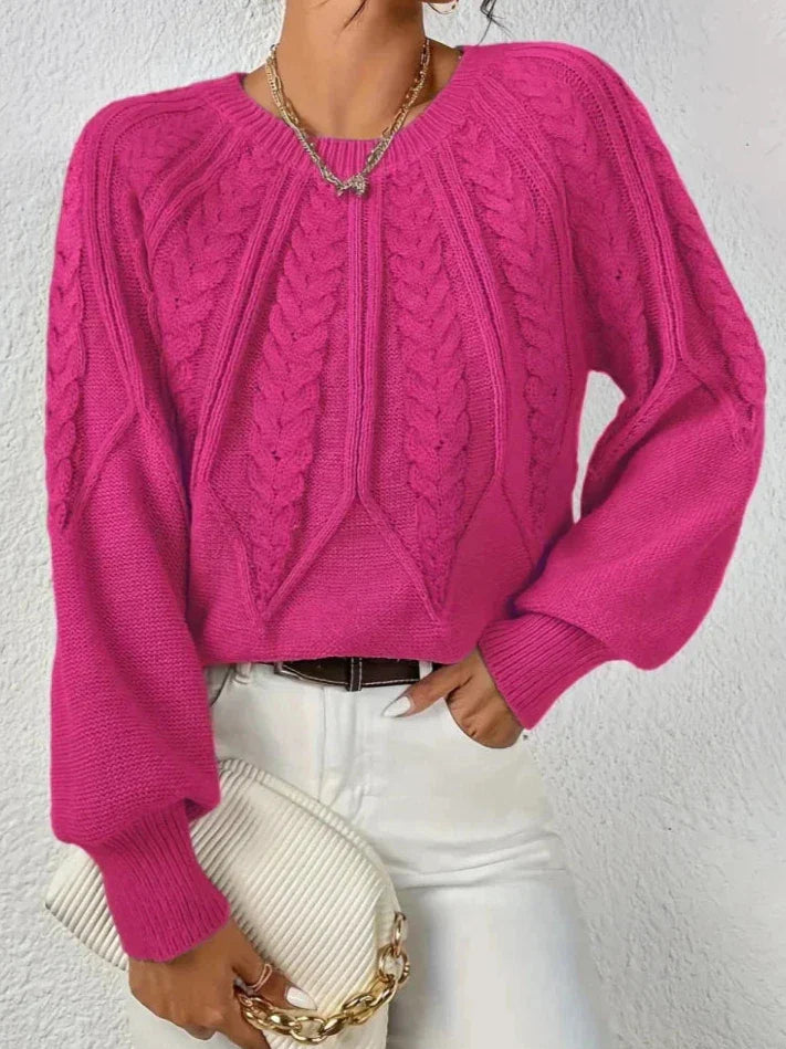 Levoire | Pull Chic En Tricot Tressé Rosa