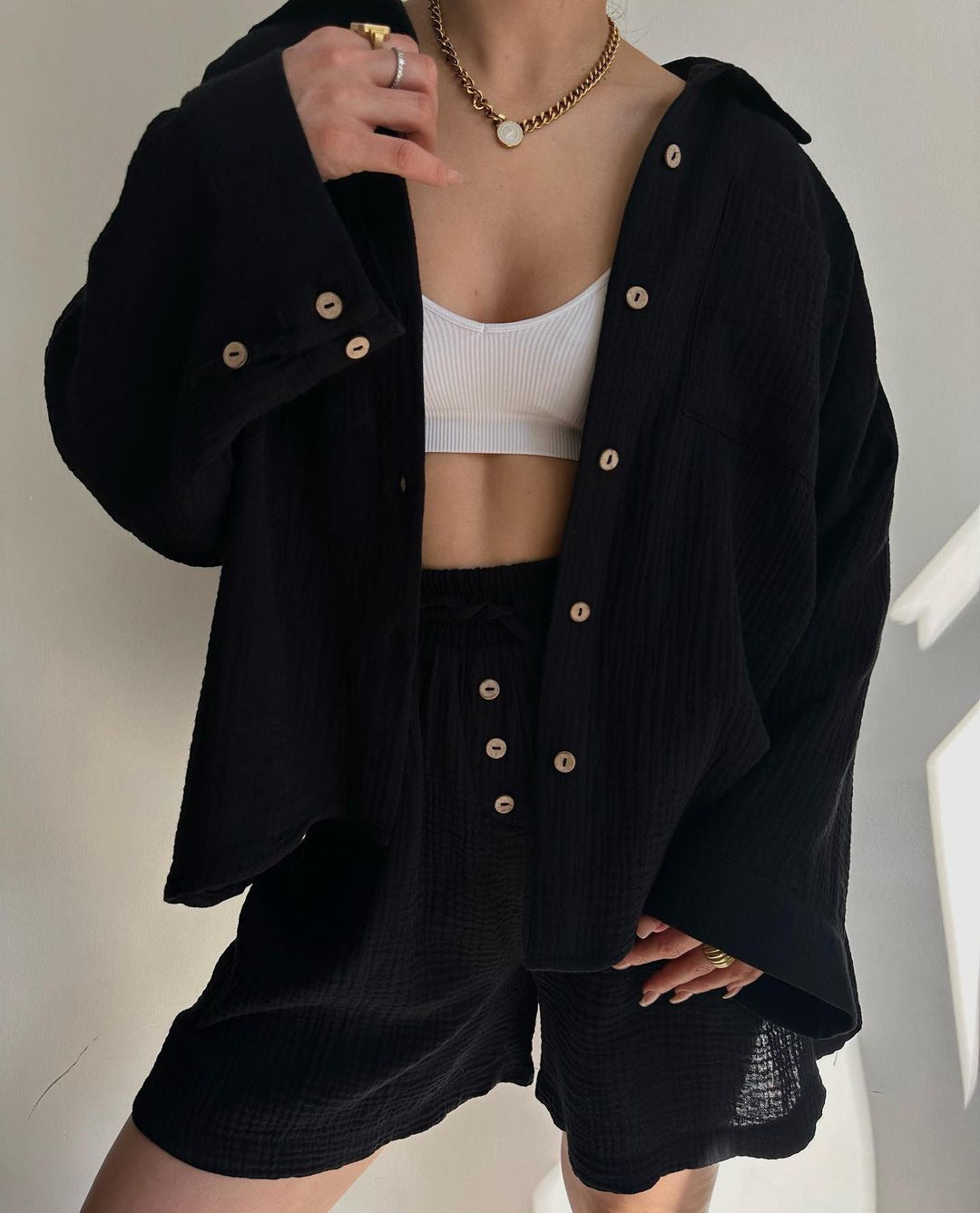 Levoire | Mode Et Confortable Ensemble Deux-Pièces Noir