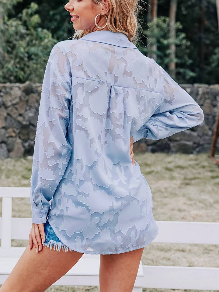 Levoire | Chemise Élégante Avec Boutons En Jacquard