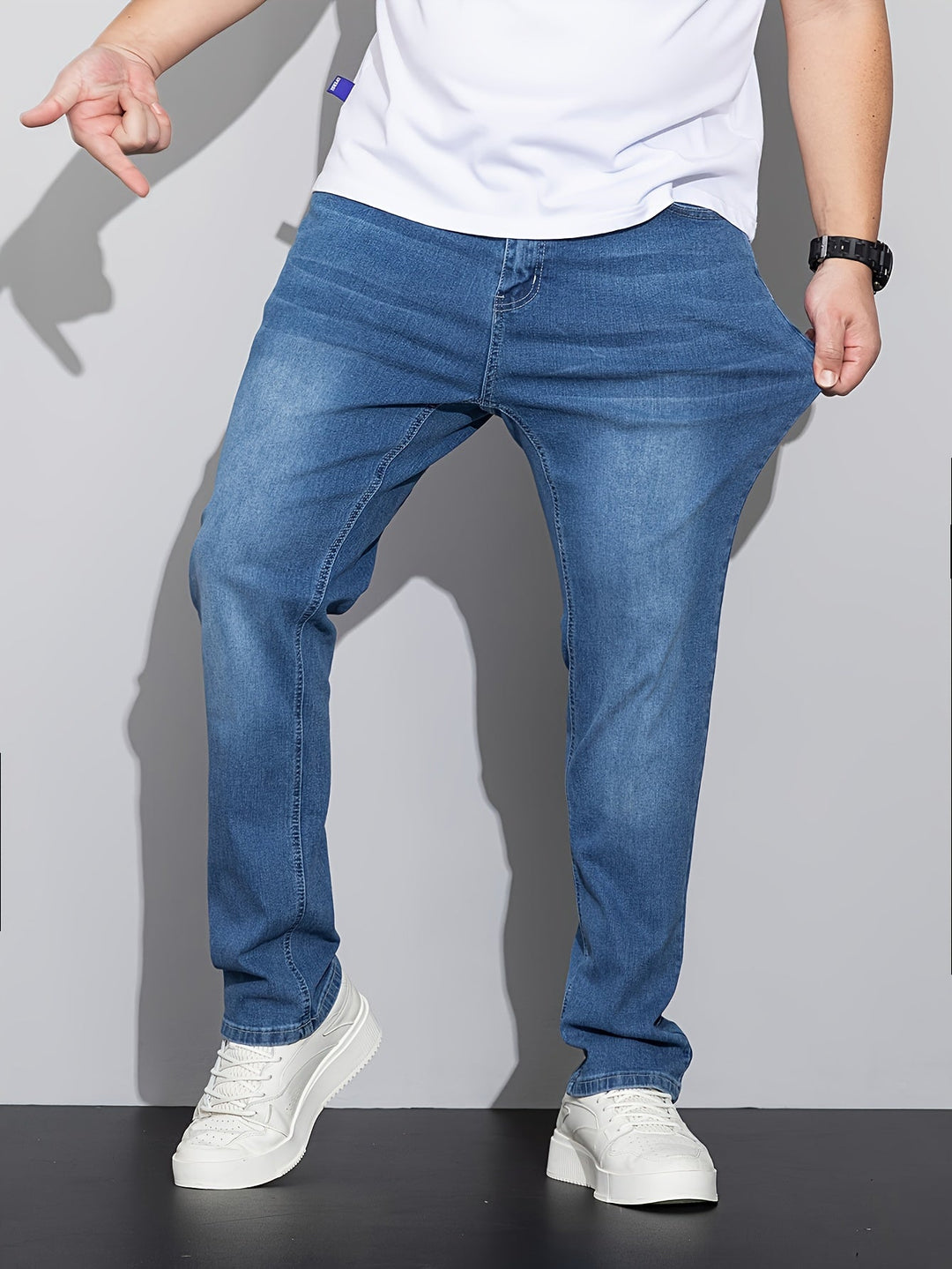 Levoire | Jeans Rentot En Denim Uni